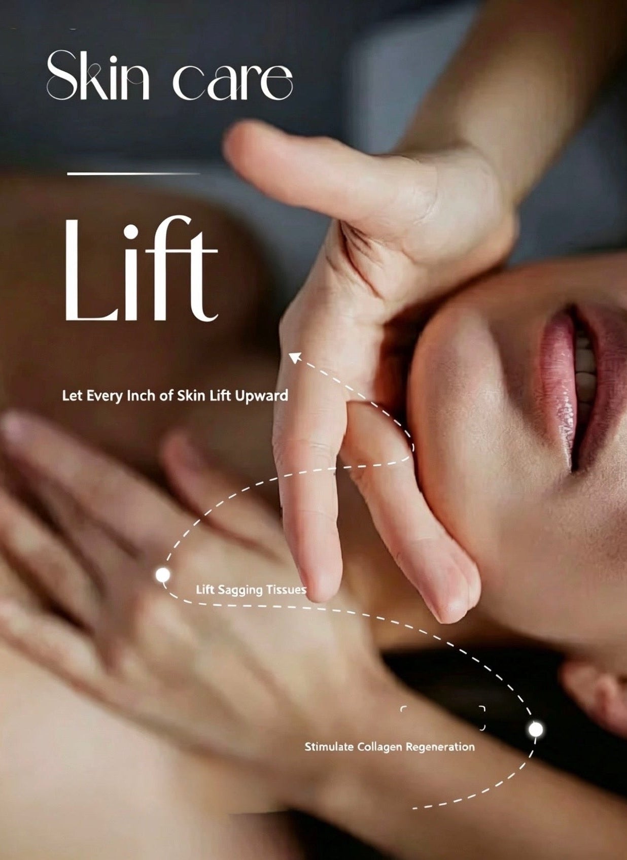 facial lift to reduce sagging and stimulate collagen