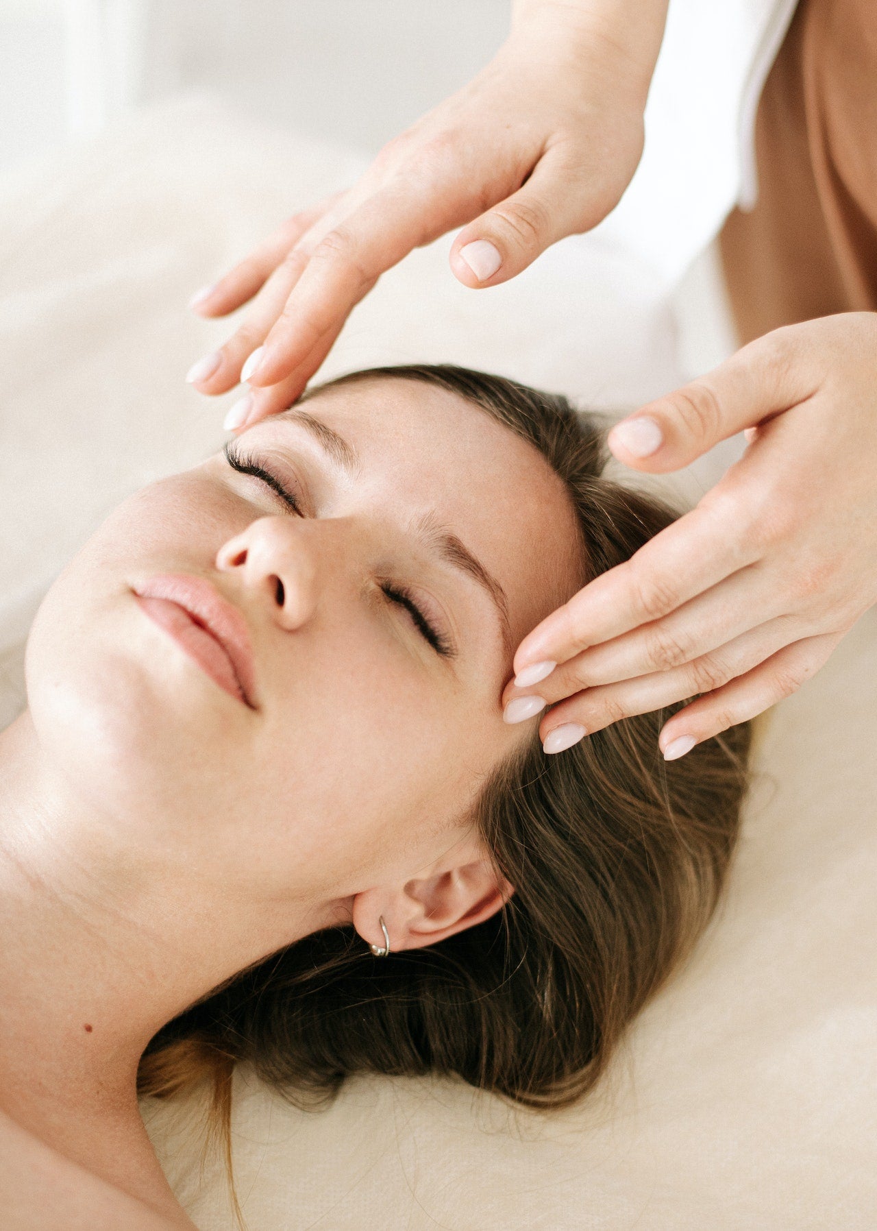 woman getting a face massage